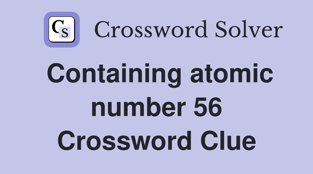 about atomic number 7 crossword clue